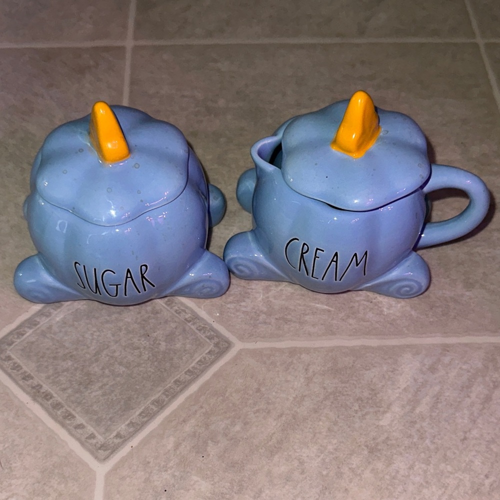 Rae Dunn Princess Cinderella  cream and sugar set carriage